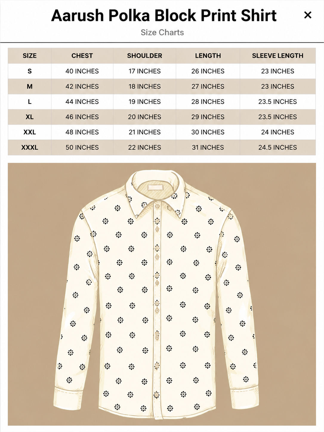 Aarush Polka Block Print Shirt